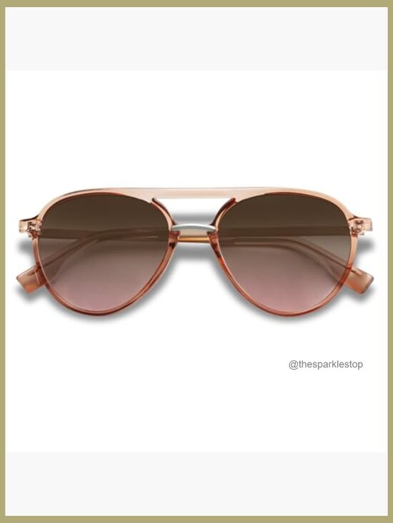 Retro Aviator Polarized Sunglasses with Plastic&Metal Frames main image 5